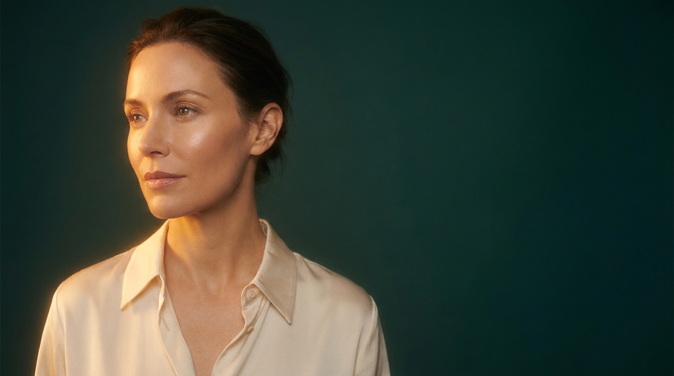Femme a la peau delicate et confortable, sans irritation