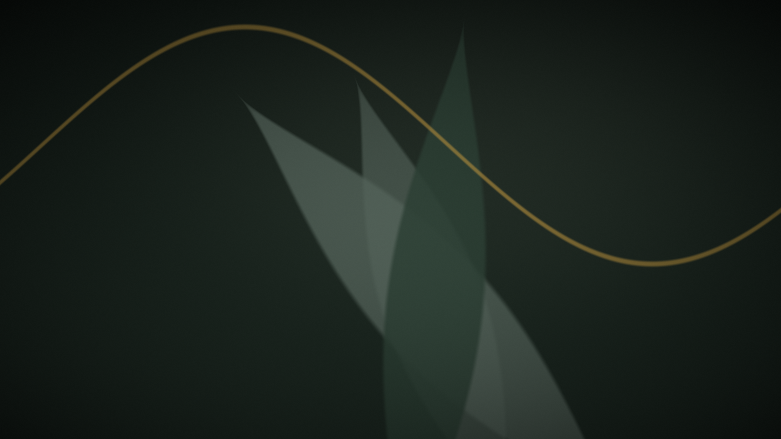 Composition abstraite végétale aux tons vert profond et or — illustration de l'article « Associer huile d'argan et vitamine E : la méthode » | NOPAL LIFE