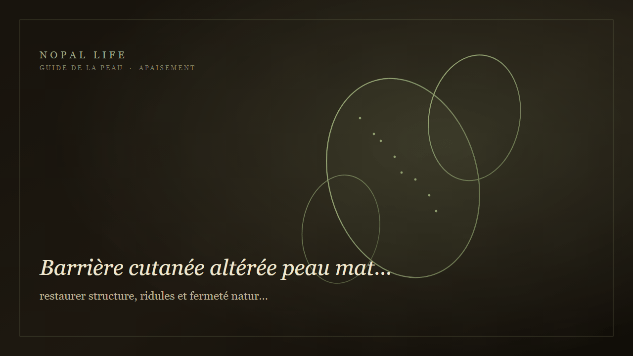 Barrière cutanée altérée peau mature déshydratée : restaurer structure, ridules et fermeté naturelle - Nopal Life