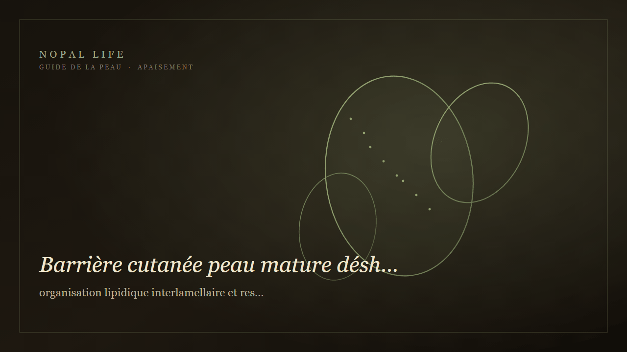 Barrière cutanée peau mature déshydratée : organisation lipidique interlamellaire et restauration céramides - Nopal Life