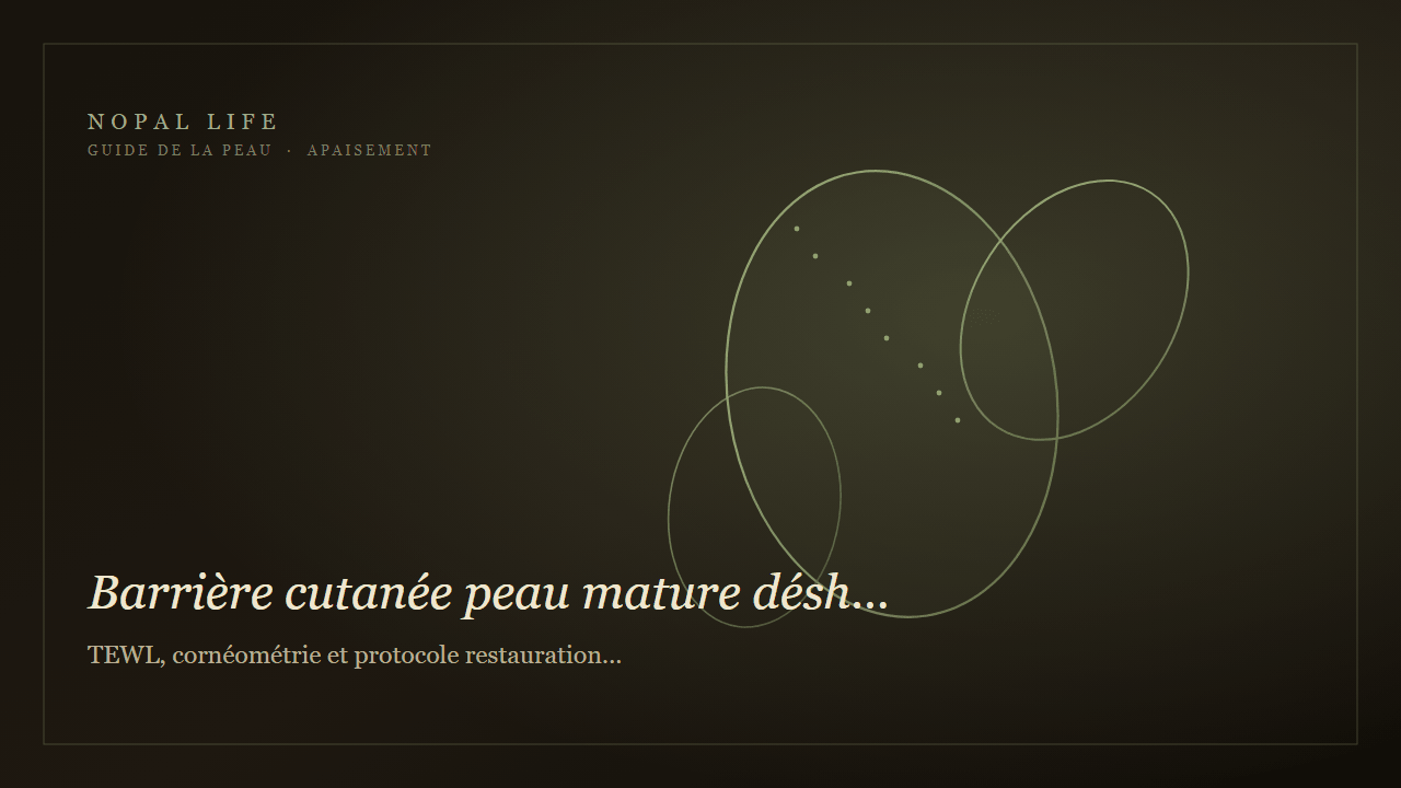 Barrière cutanée peau mature déshydratée : TEWL, cornéométrie et protocole restauration ridules - Nopal Life