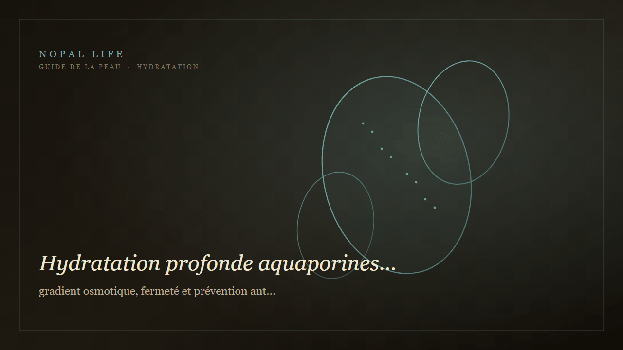 Hydratation profonde aquaporines peau mature terne : gradient osmotique, fermeté et prévention anti-âge - Nopal Life