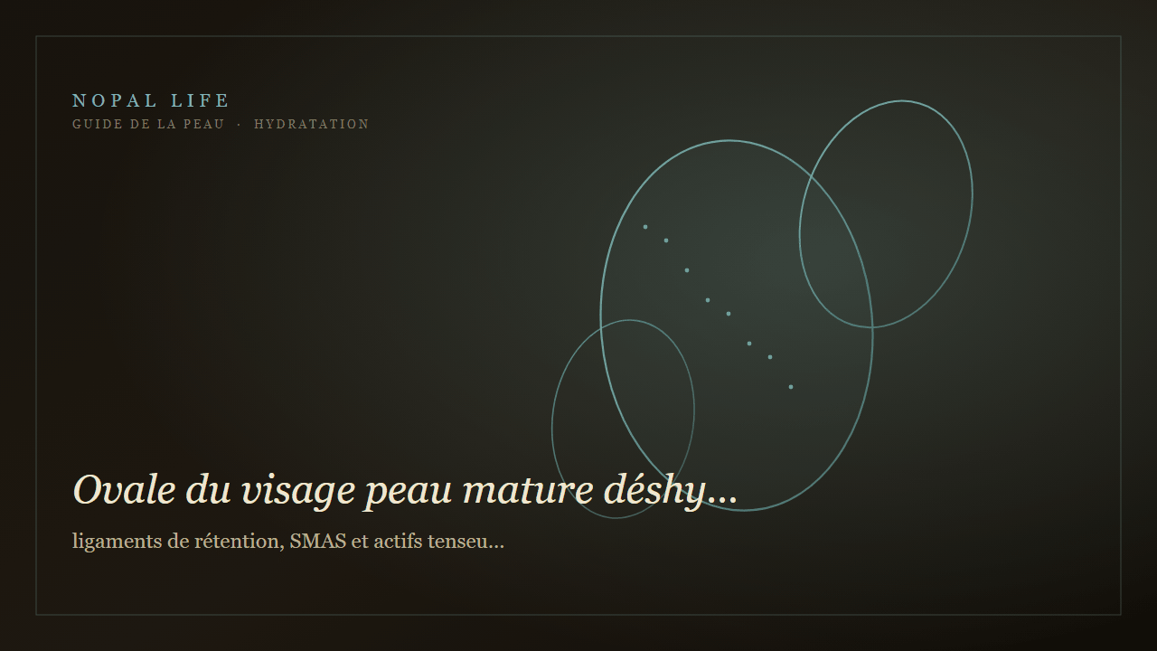 Ovale du visage peau mature déshydratée : ligaments de rétention, SMAS et actifs tenseurs botaniques - Nopal Life