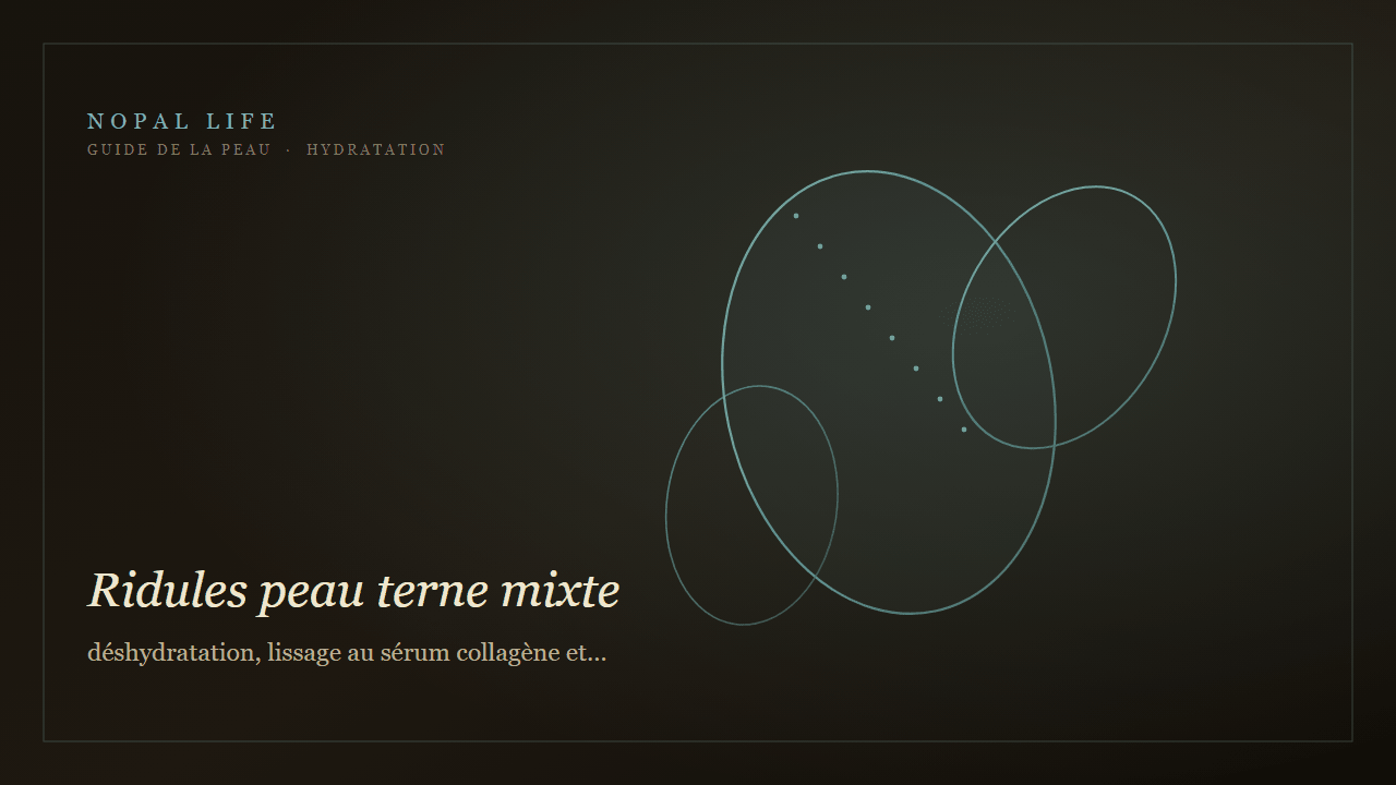 Ridules peau terne mixte : déshydratation, lissage au sérum collagène et renouvellement cutané - Nopal Life