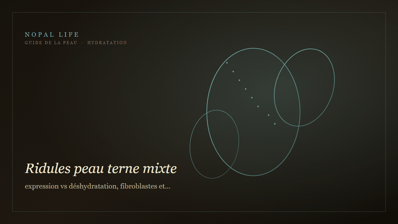 Ridules peau terne mixte : expression vs déshydratation, fibroblastes et protocole lissant - Nopal Life