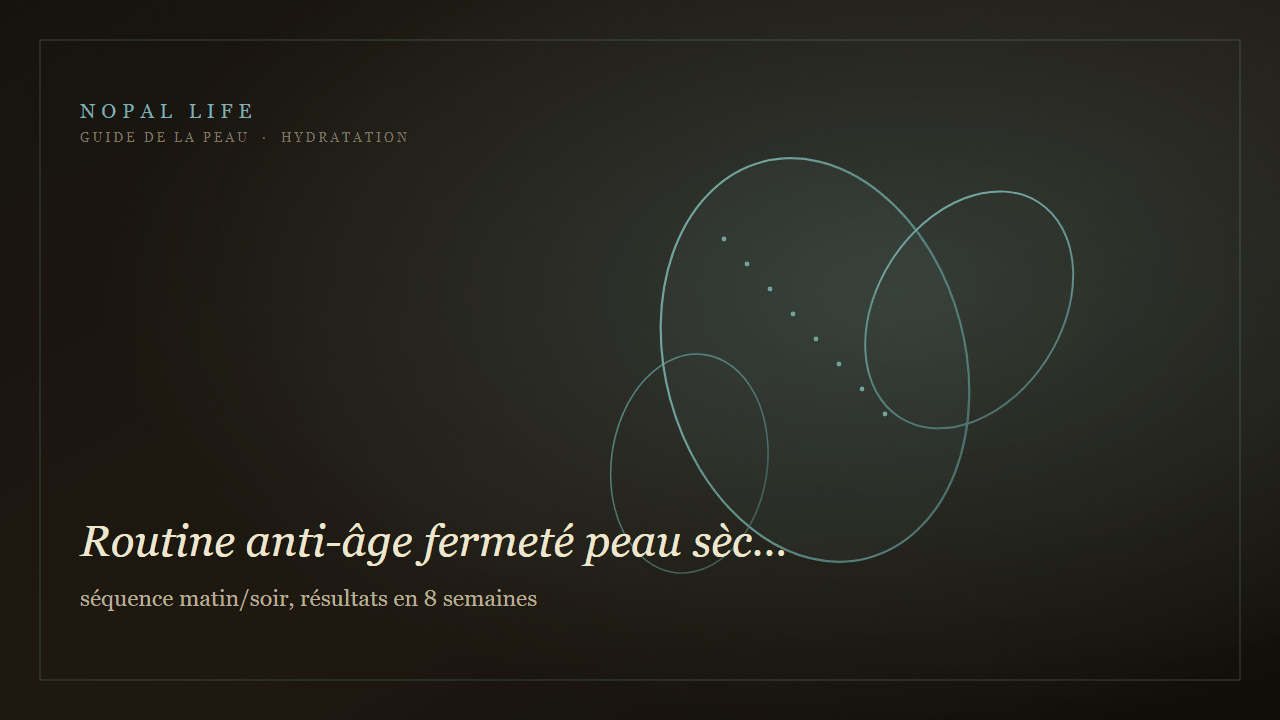 Routine anti-âge fermeté peau sèche mature : séquence matin/soir, résultats en 8 semaines - Nopal Life