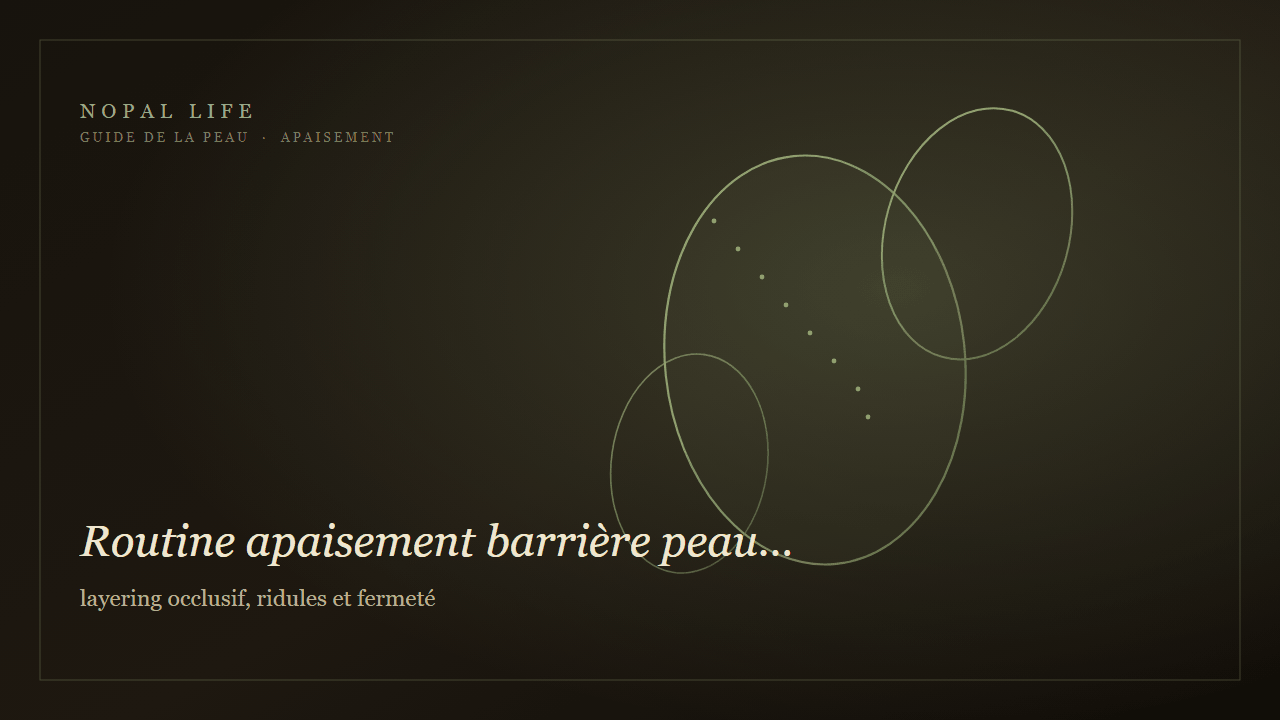 Routine apaisement barrière peau mature déshydratée : layering occlusif, ridules et fermeté - Nopal Life