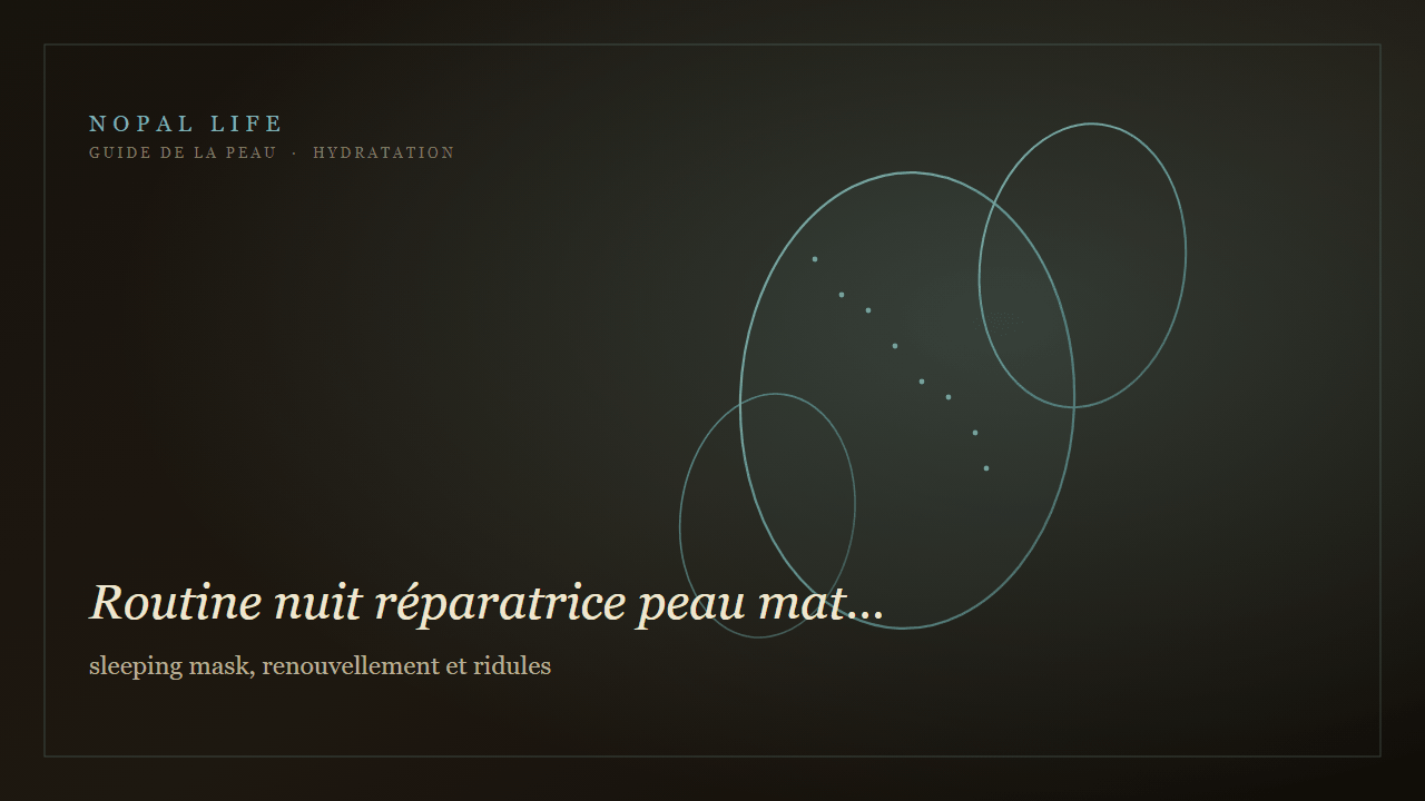 Routine nuit réparatrice peau mature déshydratée : sleeping mask, renouvellement et ridules - Nopal Life