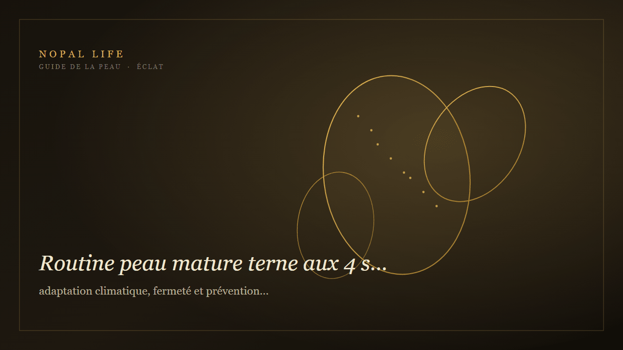 Routine peau mature terne aux 4 saisons : adaptation climatique, fermeté et prévention anti-âge - Nopal Life