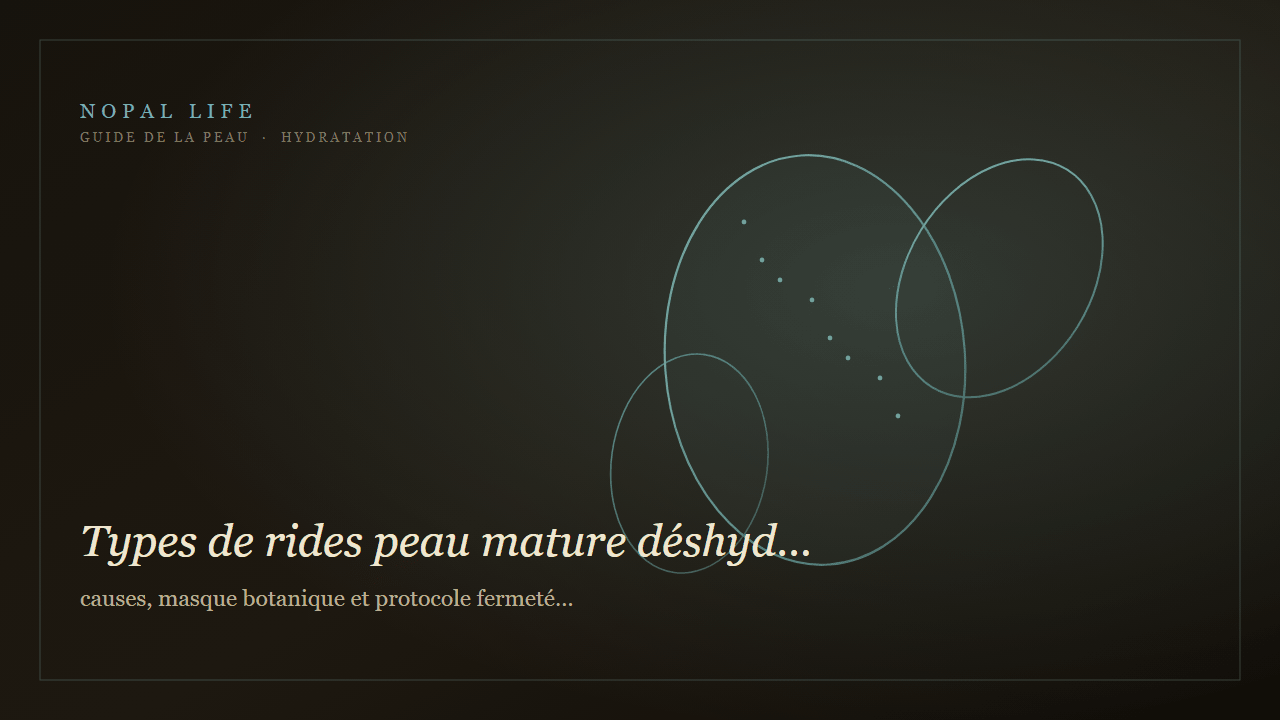 Types de rides peau mature déshydratée : causes, masque botanique et protocole fermeté naturelle - Nopal Life