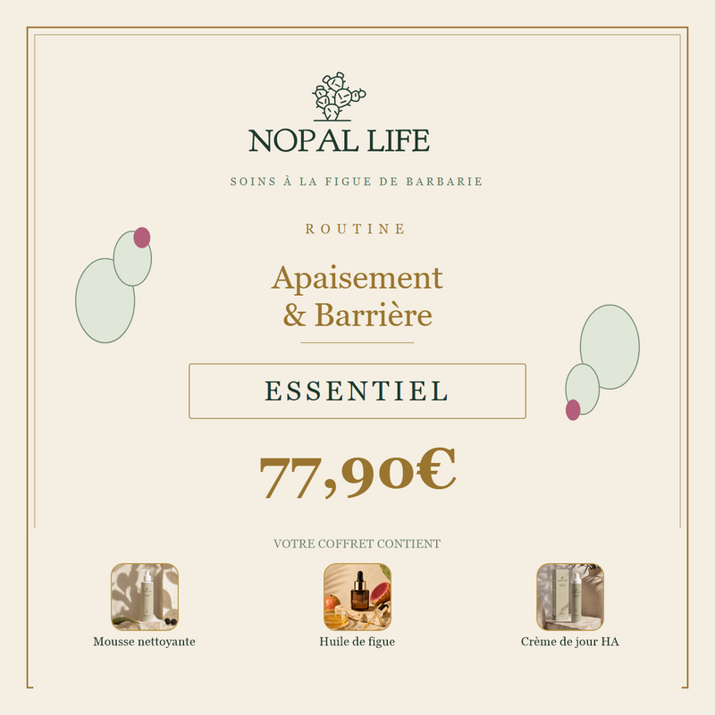 Routine Apaisement & Barriere - Essentiel - composition en visuels