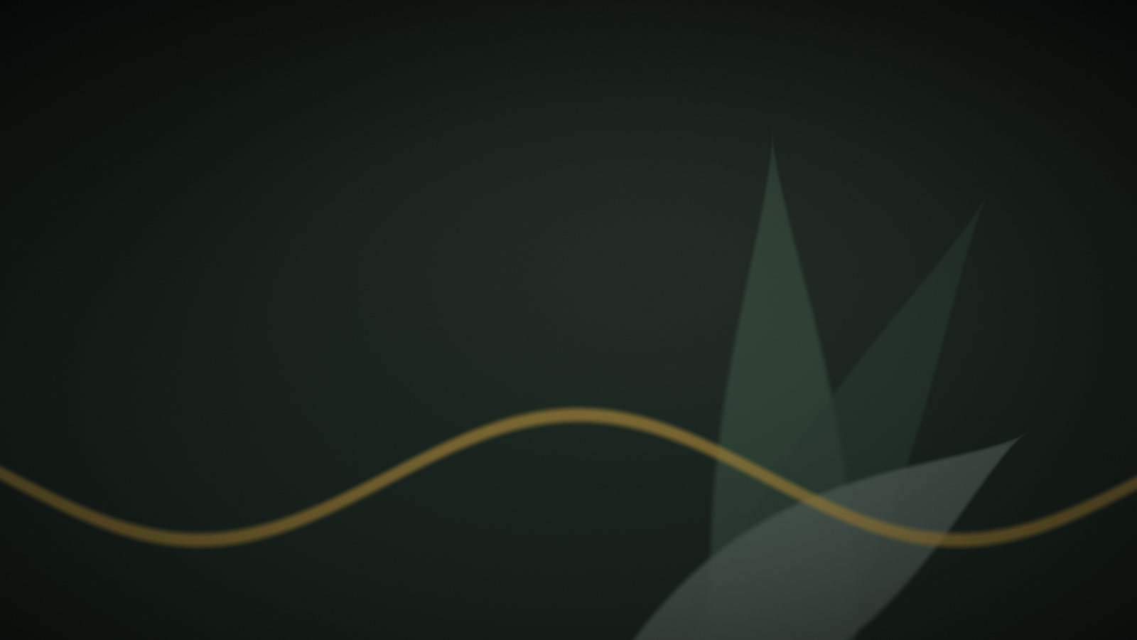 Composition abstraite végétale aux tons vert profond et or — illustration de l'article « Aloe vera ou glycérine : lequel pour votre peau ? » | NOPAL LIFE