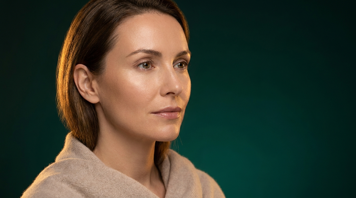Femme au grain de peau affine et regulier, fini naturel