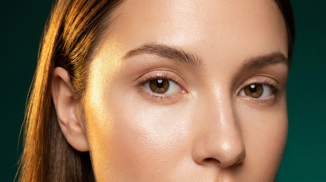 Regard repose, contour de l oeil lisse et sans cerne marque