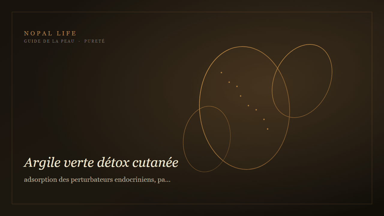 Argile verte détox cutanée : adsorption des perturbateurs endocriniens, parabènes et peau sèche mature - Nopal Life