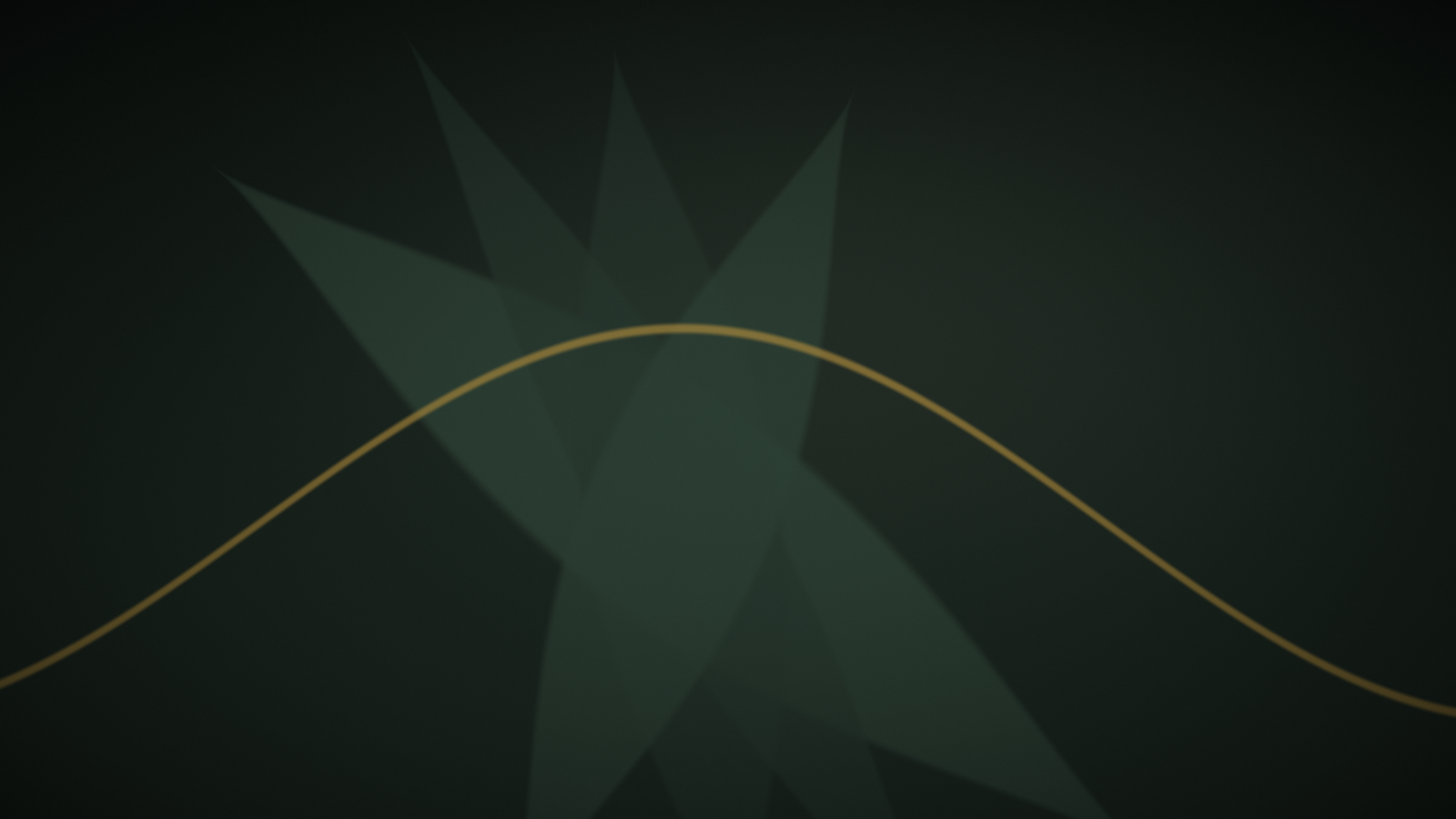 Composition abstraite végétale aux tons vert profond et or — illustration de l'article « Associer aloe vera et glycérine : faut-il vraiment deux humectants ? » | NOPAL LIFE