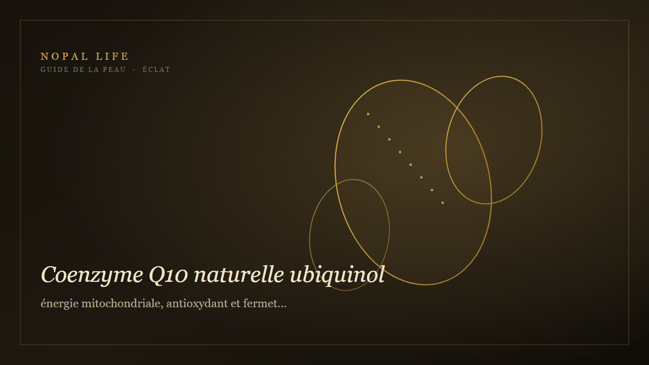 Coenzyme Q10 naturelle ubiquinol : énergie mitochondriale, antioxydant et fermeté peau mature terne - Nopal Life