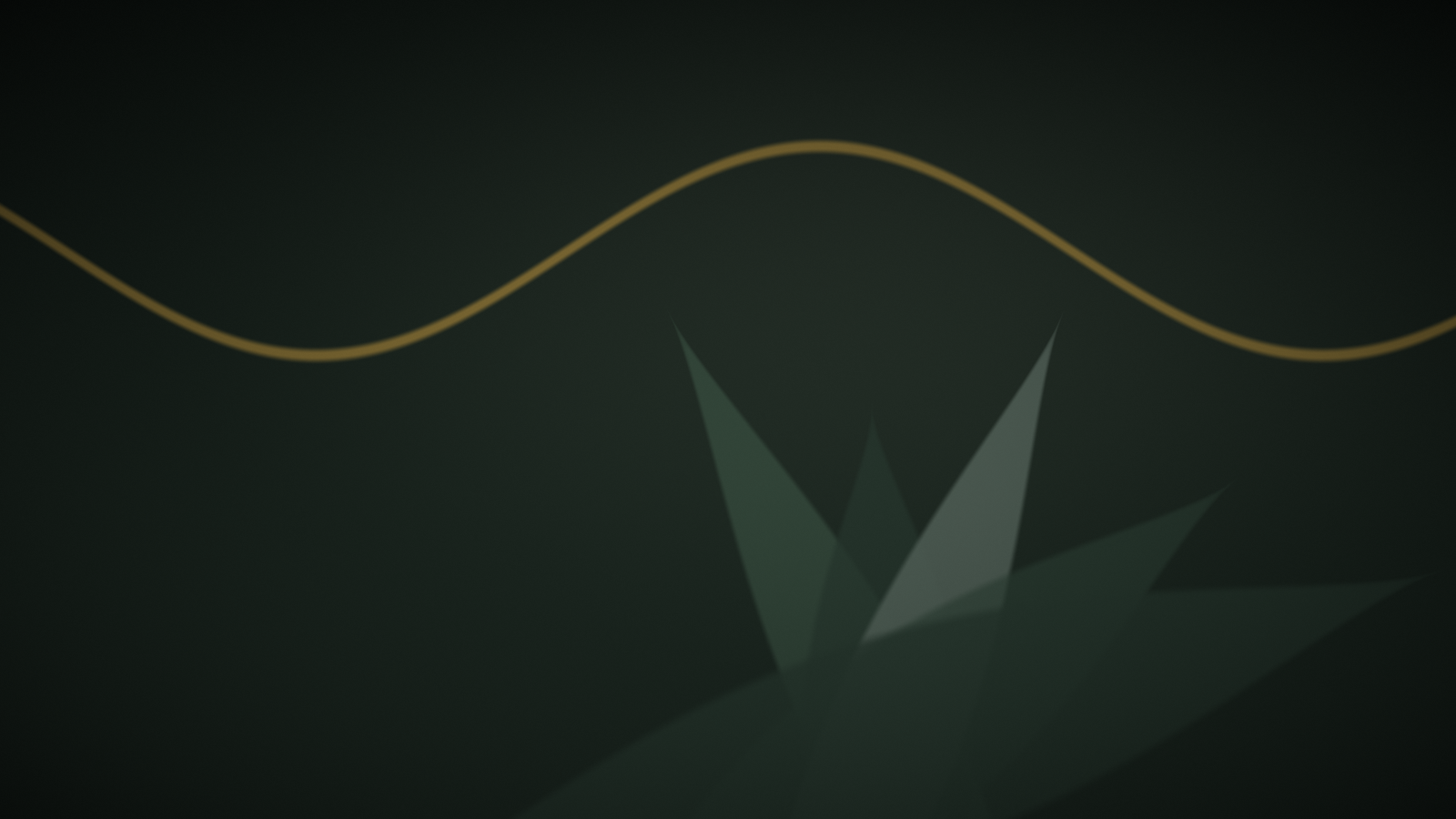 Composition abstraite végétale aux tons vert profond et or — illustration de l'article « Conservation des céramides : durée et signes d’altération » | NOPAL LIFE