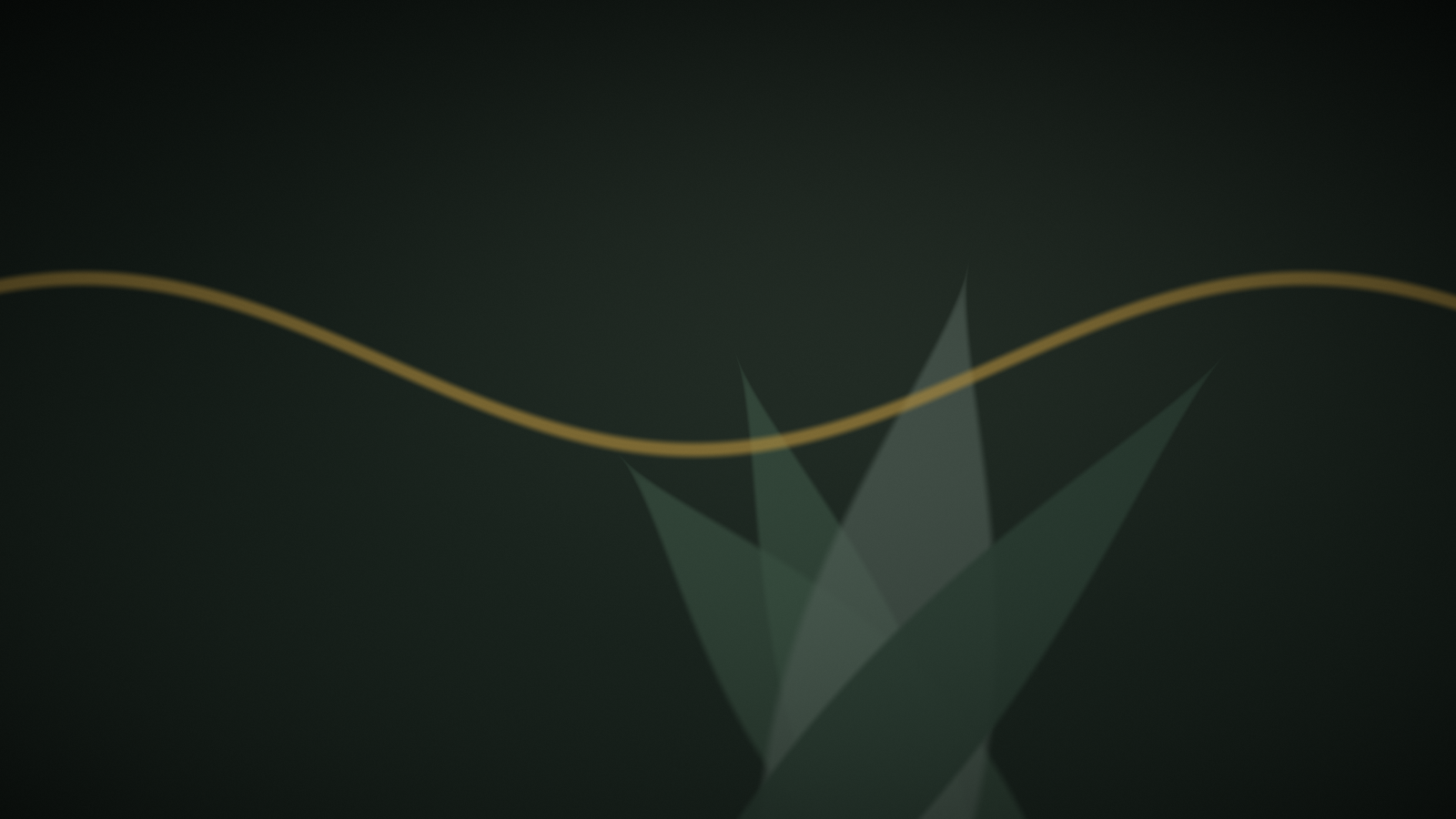 Composition abstraite végétale aux tons vert profond et or — illustration de l'article « Aloe vera ou huile de jojoba : lequel choisir ? » | NOPAL LIFE
