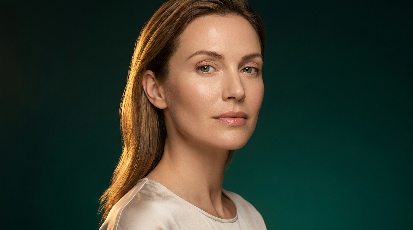 Femme a la peau nourrie et souple, eclat satine naturel