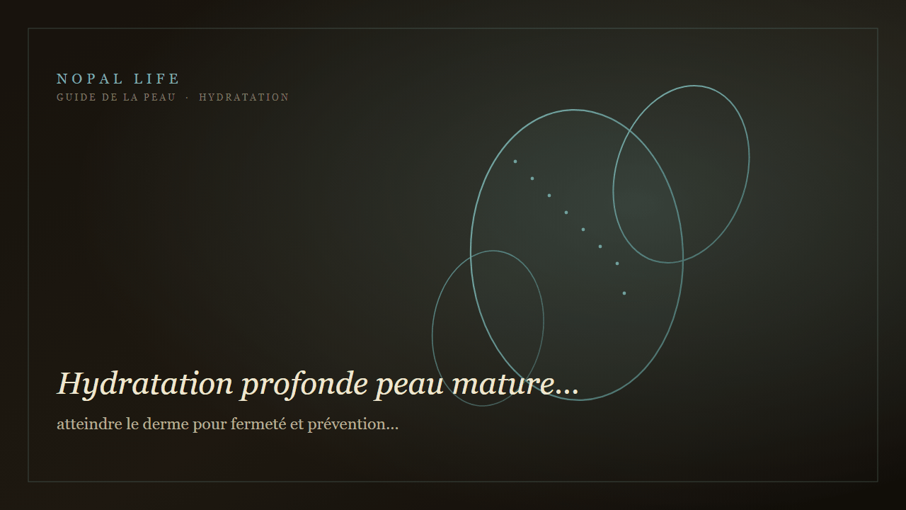 Hydratation profonde peau mature terne : atteindre le derme pour fermeté et prévention anti-âge - Nopal Life