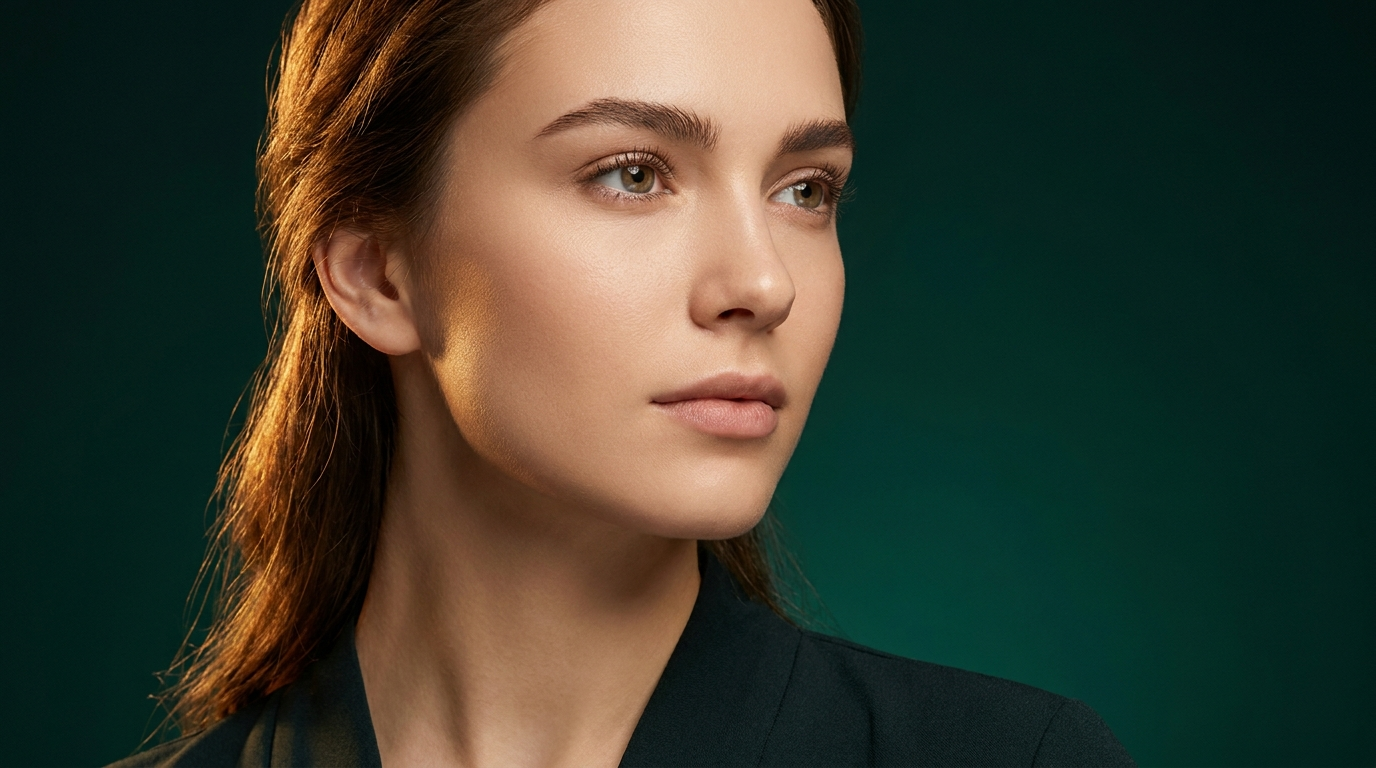 Portrait d'une femme au visage fraîchement nettoyé, peau nette et confortable