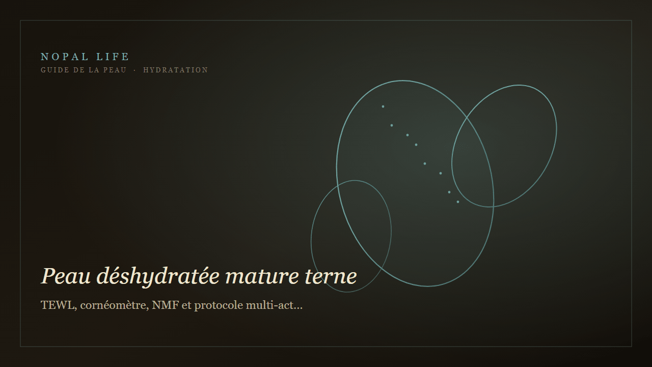 Peau déshydratée mature terne : TEWL, cornéomètre, NMF et protocole multi-actifs fermeté - Nopal Life