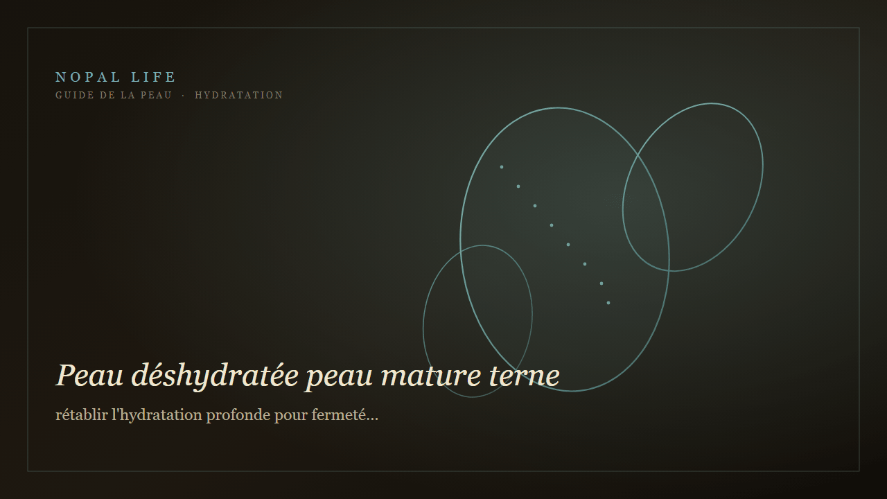 Peau déshydratée peau mature terne : rétablir l'hydratation profonde pour fermeté et prévention anti-âge - Nopal Life