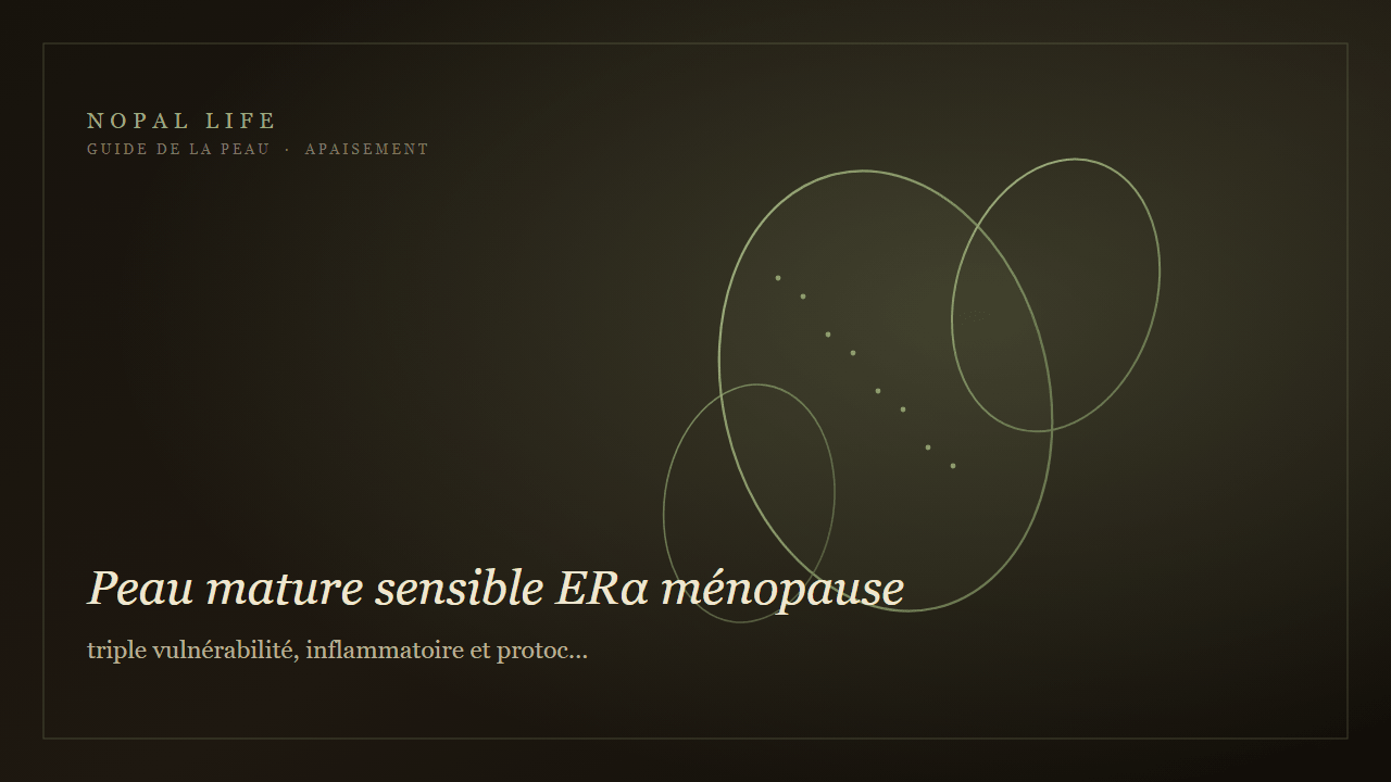 Peau mature sensible ERα ménopause : triple vulnérabilité, inflammatoire et protocole minimaliste éclat - Nopal Life
