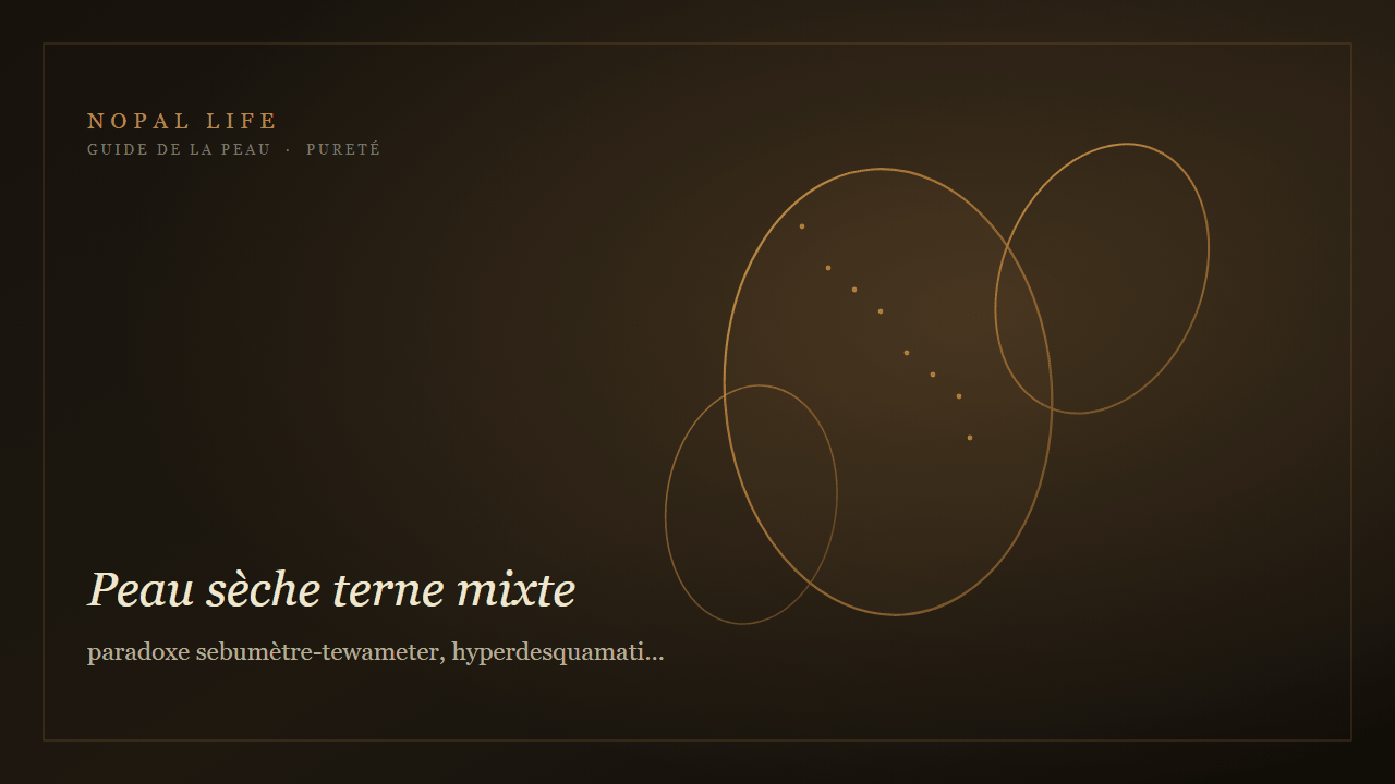 Peau sèche terne mixte : paradoxe sebumètre-tewameter, hyperdesquamation et renouvellement sérum collagène - Nopal Life