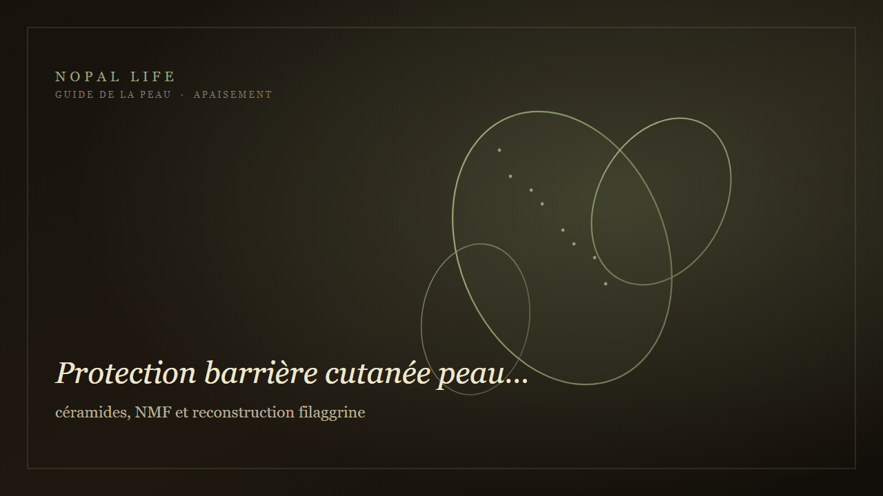 Protection barrière cutanée peau mature déshydratée : céramides, NMF et reconstruction filaggrine - Nopal Life
