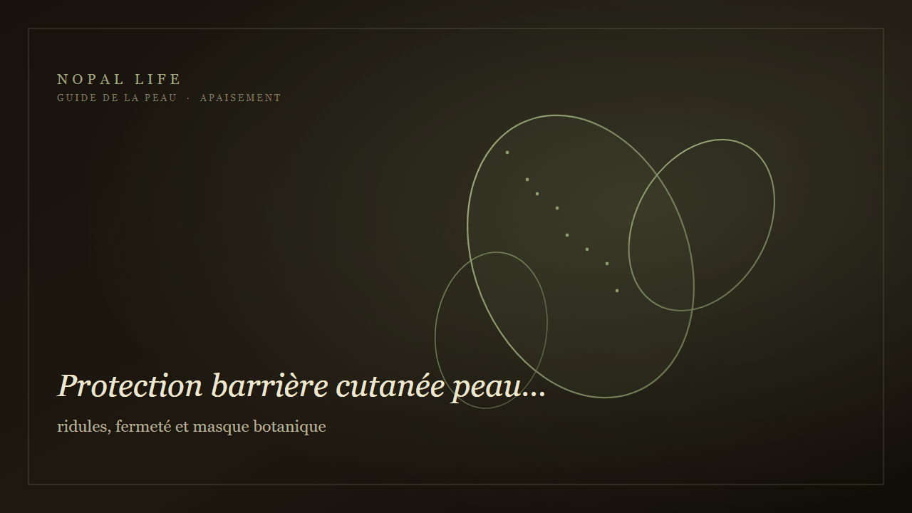 Protection barrière cutanée peau mature déshydratée : ridules, fermeté et masque botanique - Nopal Life