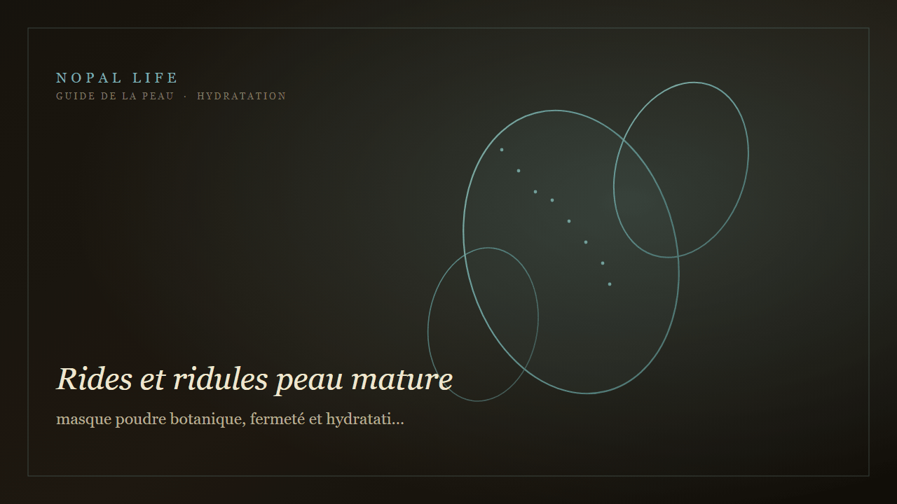 Rides et ridules peau mature : masque poudre botanique, fermeté et hydratation - Nopal Life