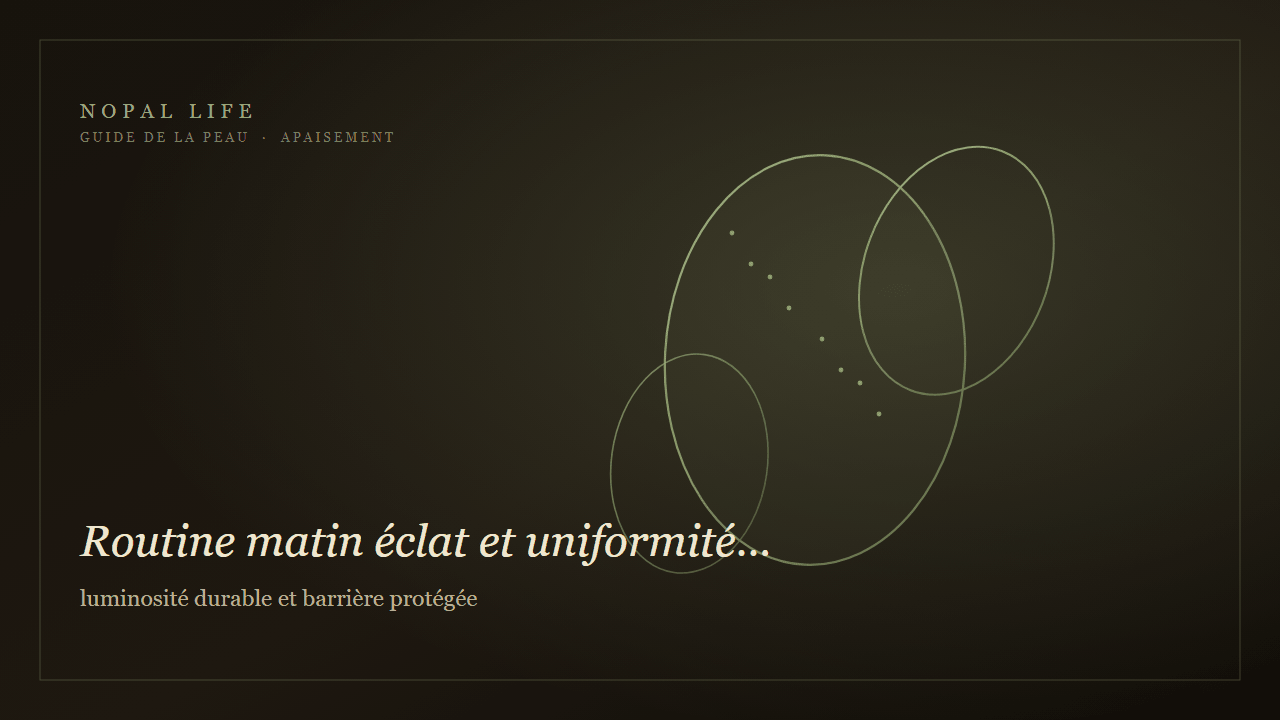 Routine matin éclat et uniformité peau déshydratée sensible : luminosité durable et barrière protégée - Nopal Life