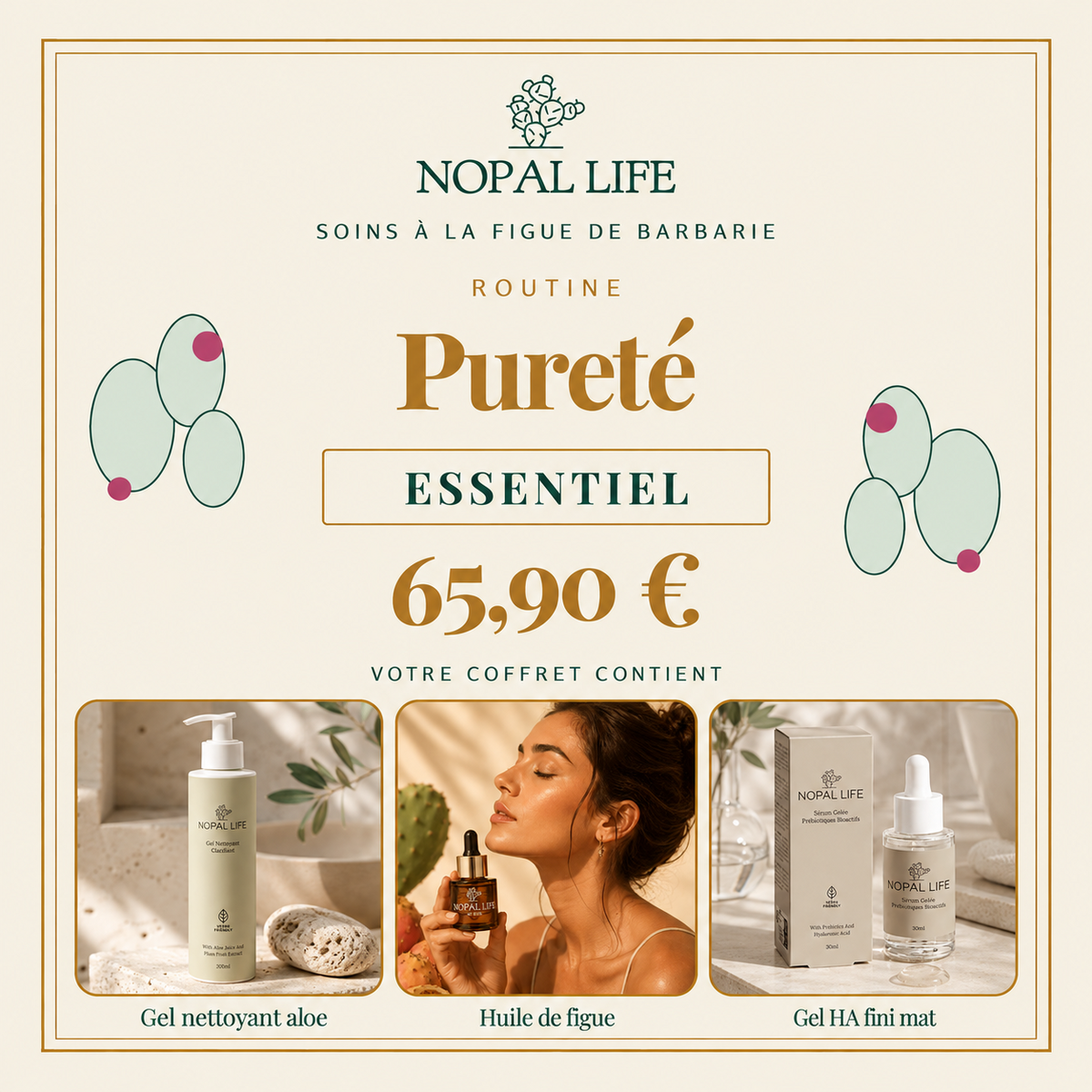 Routine Purete - Essentiel - coffret NOPAL LIFE