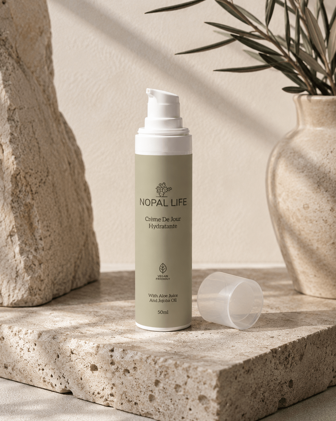 Creme de jour HA – Vue packaging detaillee – Nopal Life
