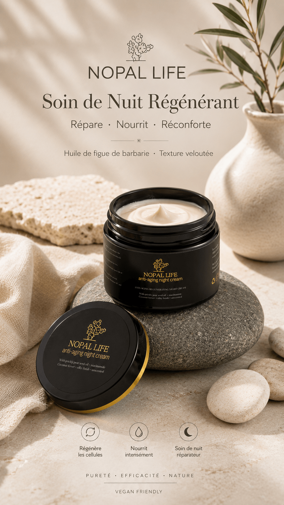 Creme anti-age figue de barbarie – Ingredients naturels bio – Nopal Life