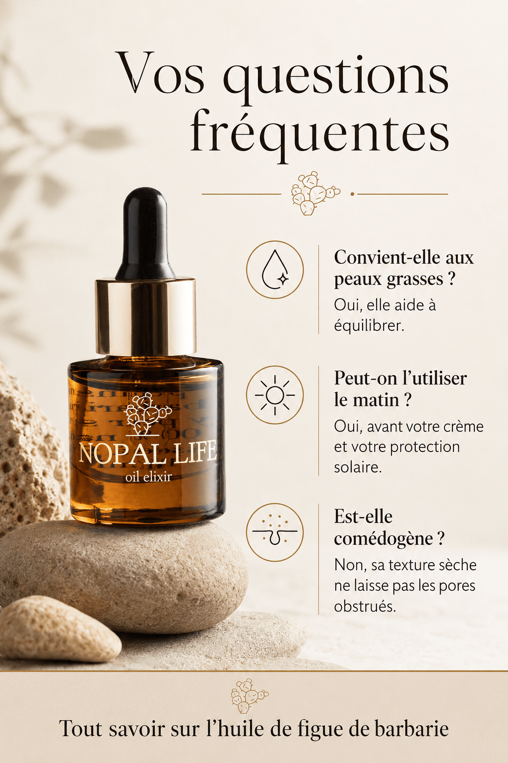 Huile de pepins de figue de barbarie – Soin anti-age naturel – Nopal Life