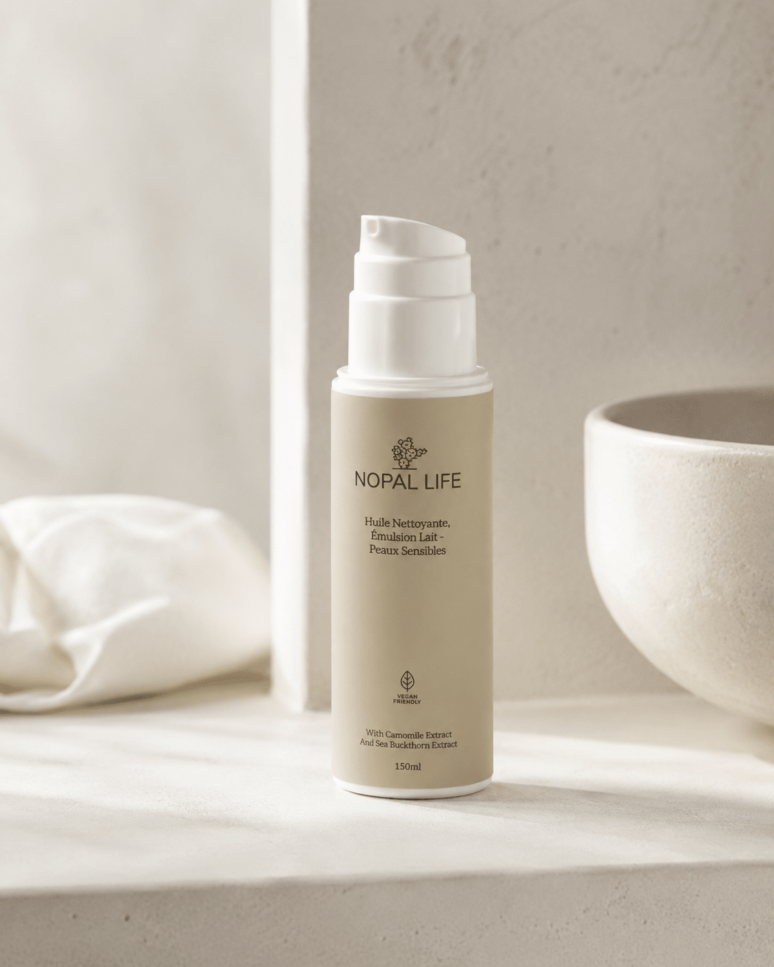 Application huile demaquillante – Routine double nettoyage – Nopal Life
