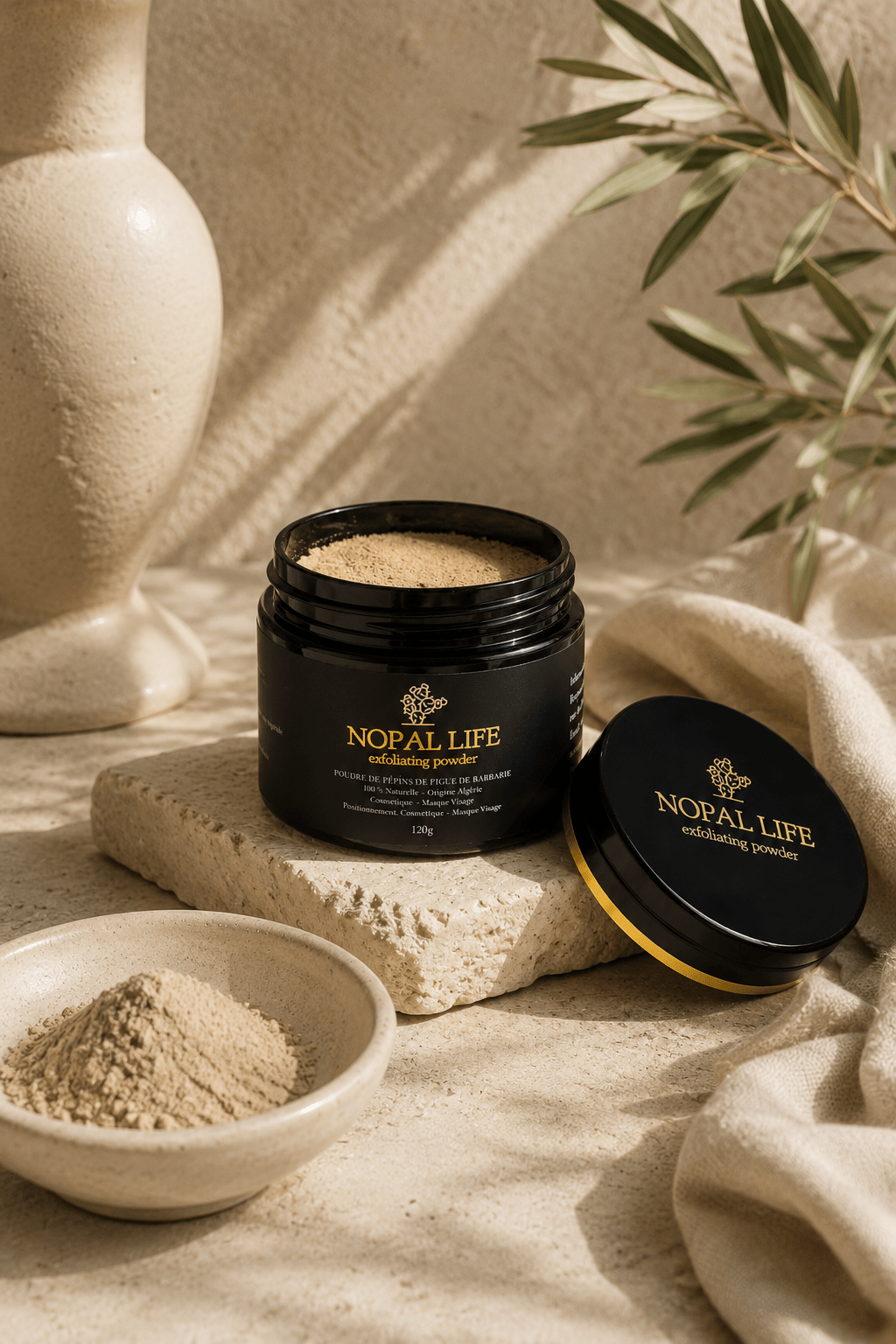 Masque visage figue de barbarie – Vue detaillee poudre – Nopal Life