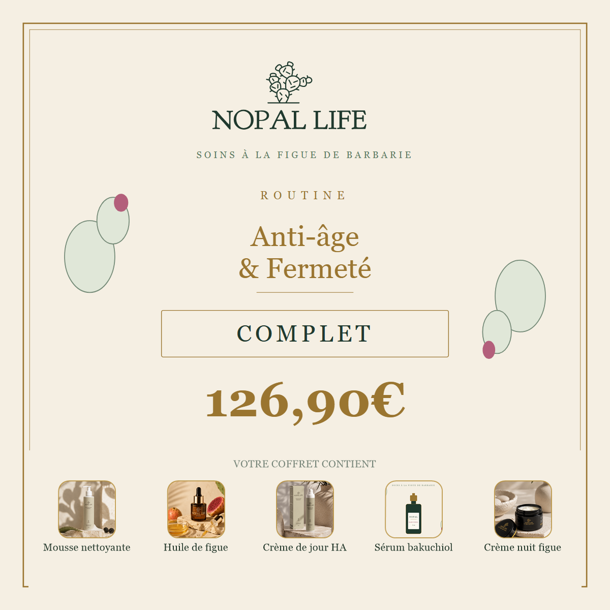 Routine Anti-Age & Fermete - Complet - composition en visuels