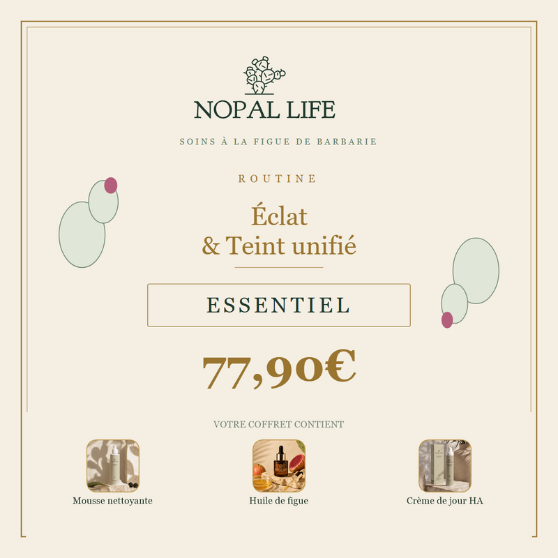 Routine Eclat & Teint unifie - Essentiel - composition en visuels