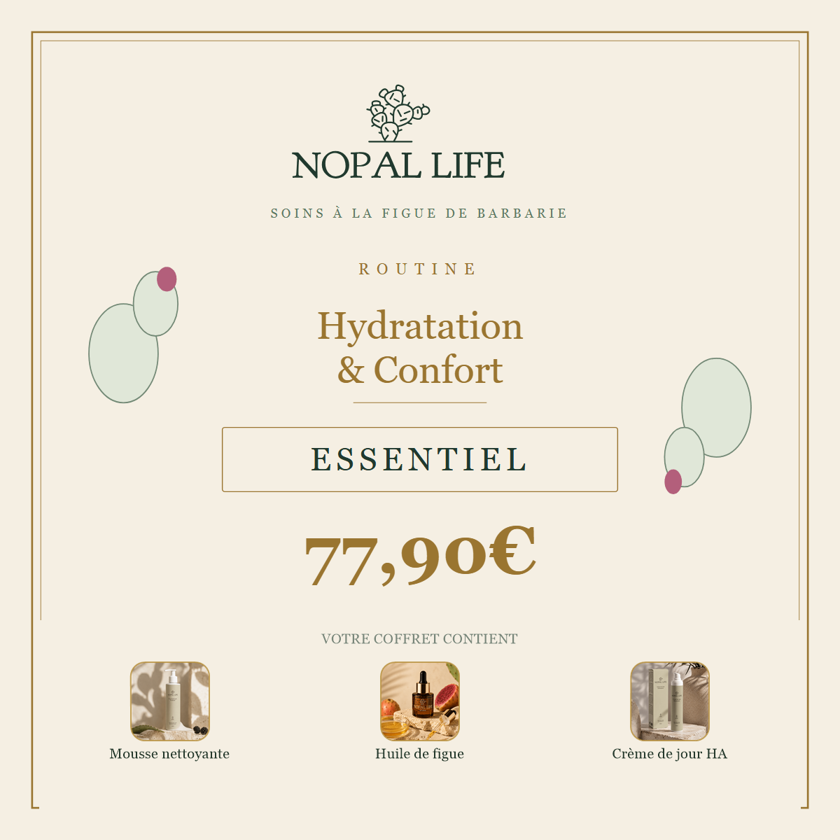 Routine Hydratation & Confort - Essentiel - composition en visuels